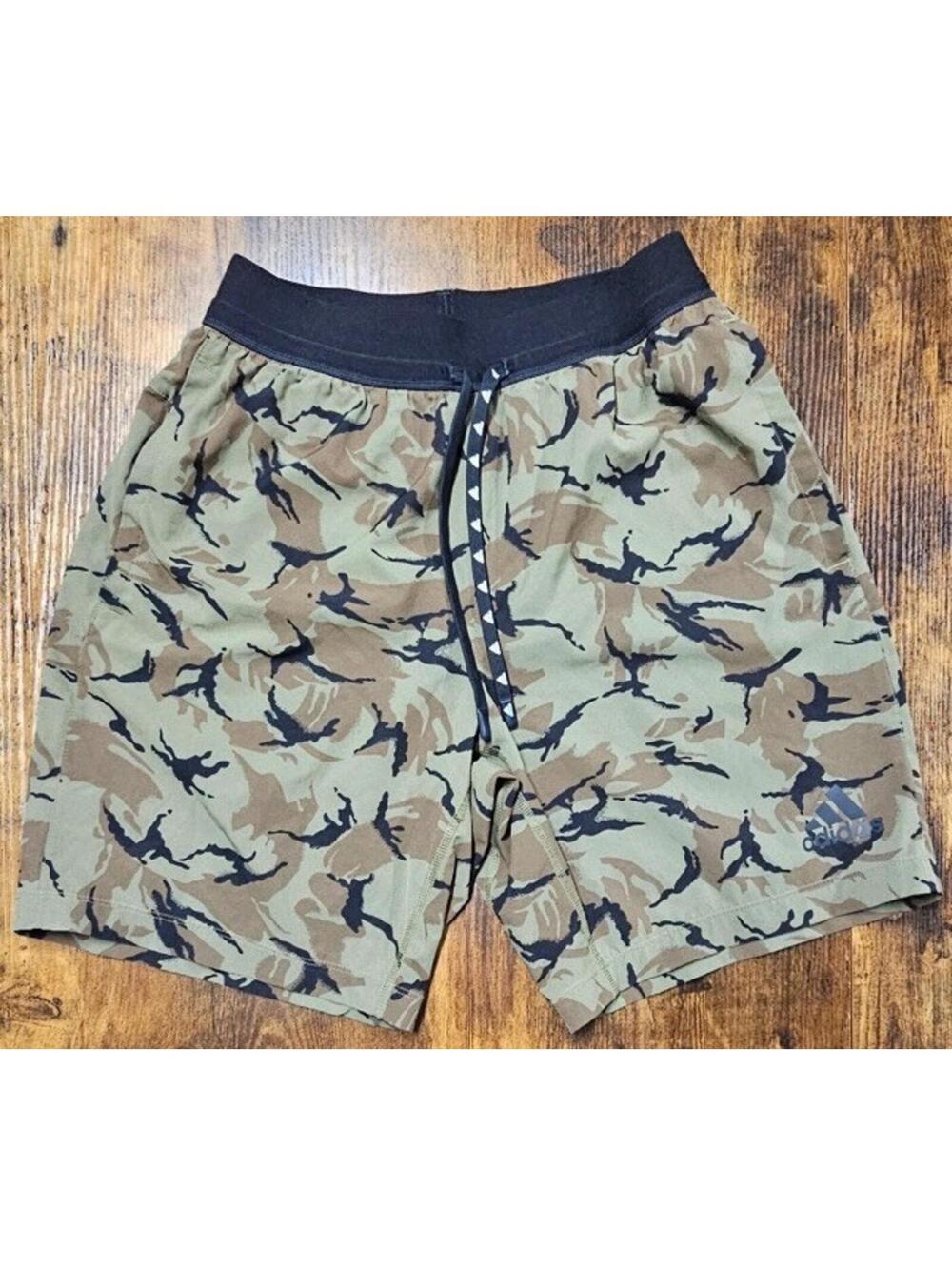 Adidas‎ Prime Green AeroReady Mens Camouflage Shorts Size Small